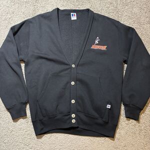 Vintage Russell Auburn Tigers Football Cardigan Crewneck Black Men’s L Made USA